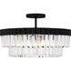 Starlight 4 Light 18.5 inch Matte Black Semi-Flush Mount Ceiling Light, Large