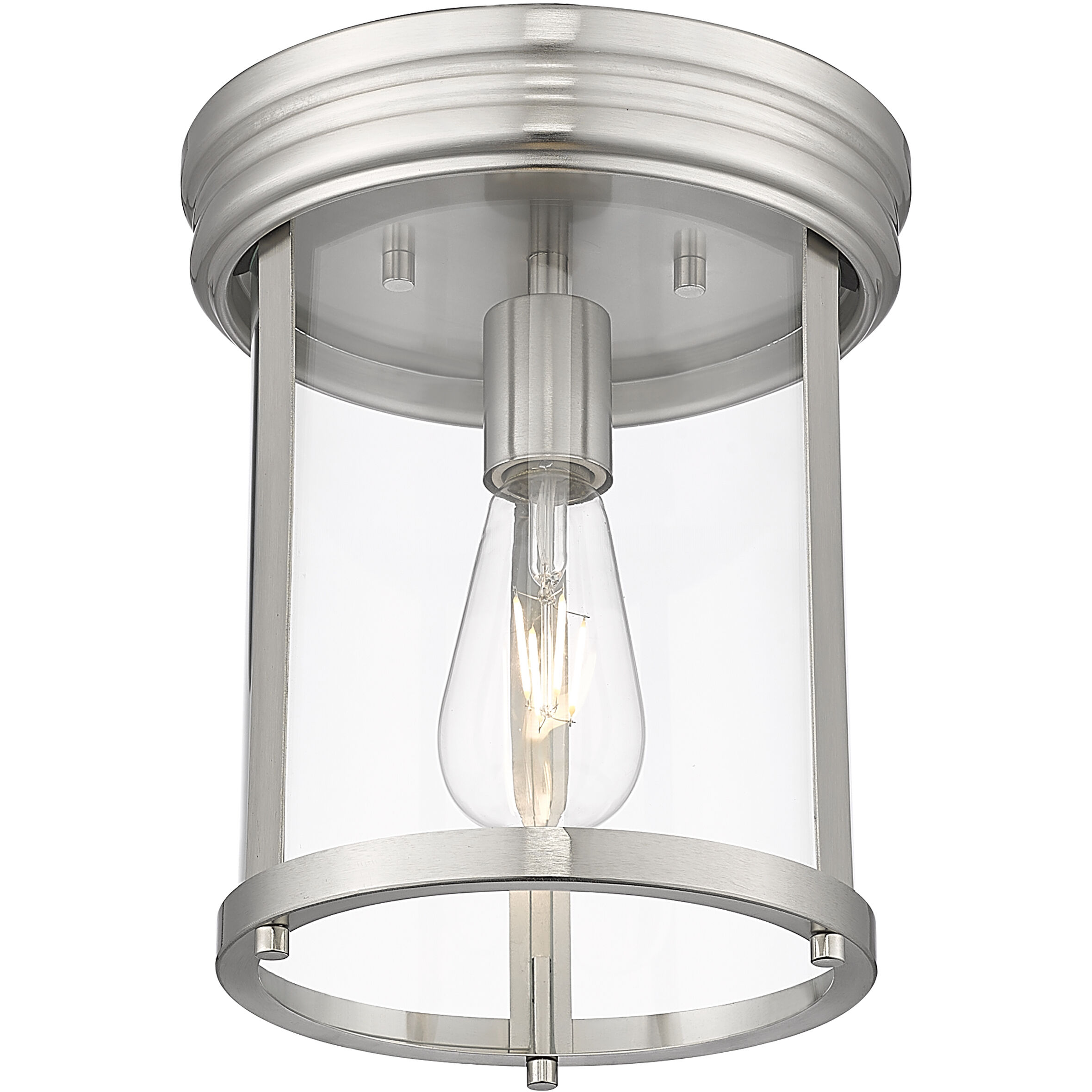 Thayer 1 Light 9.25 inch Brushed Nickel Flush Mount Ceiling Light