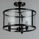 Sentinel 3 Light 13.25 inch Black Semi-Flush Mount Ceiling Light