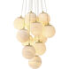Sphinx 13 Light 26.77 inch Antique Brass and Alabaster Chandelier Ceiling Light