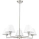 Leila 5 Light 34 inch Brushed Nickel Chandelier Ceiling Light