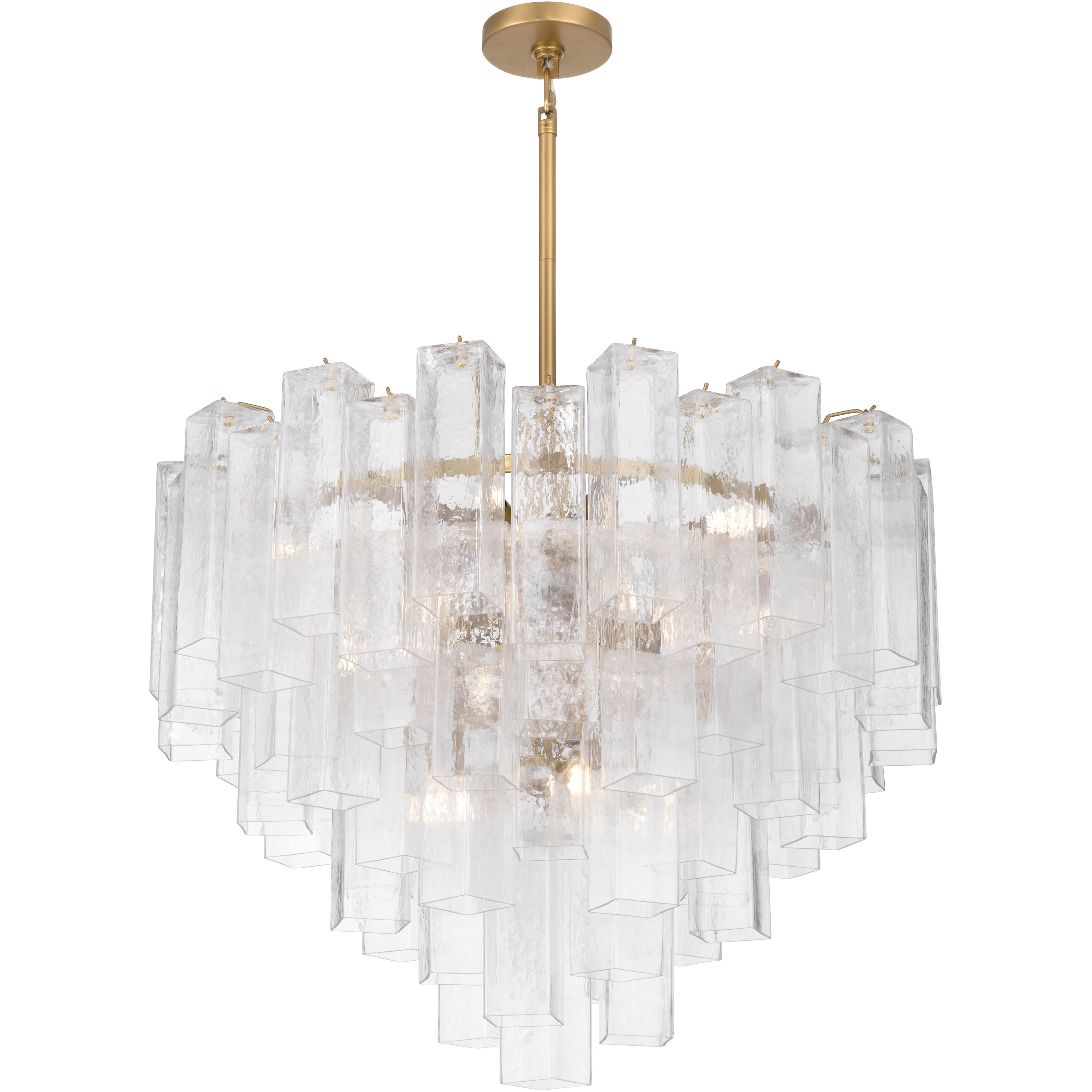 Torvento 15 Light 32.75 inch Legacy Brass Pendant Ceiling Light in Clear Handmade Glass