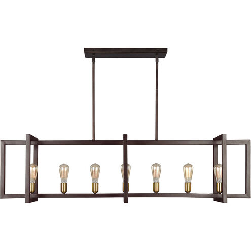 Finnegan 7 Light 12 inch New World Bronze Chandelier Ceiling Light