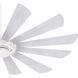 Windmolen 65 inch Textured White with Bleached Ashwood Blades Outdoor Ceiling Fan