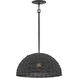 Dalia 1 Light 20 inch Black Pendant Ceiling Light, Pendant