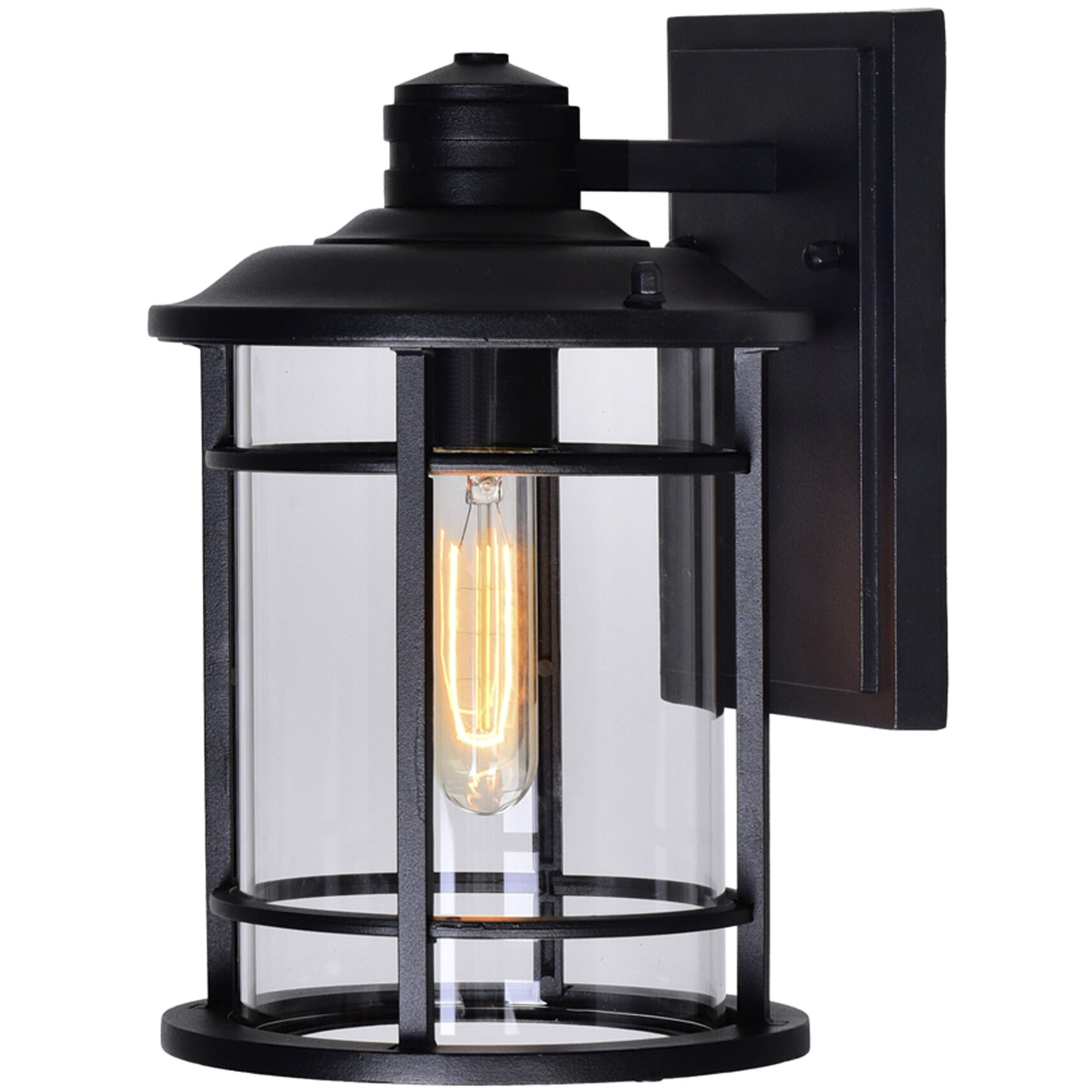 Belmont 1 Light 11 inch Black Outdoor Wall Light