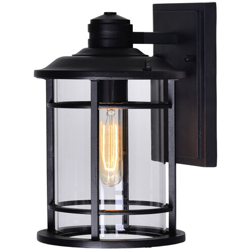Belmont 1 Light 11 inch Black Outdoor Wall Light
