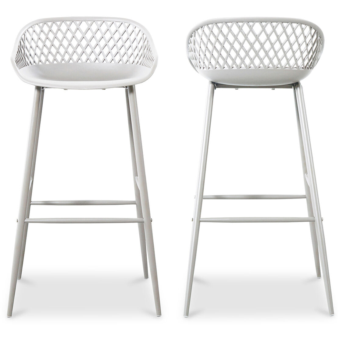 Piazza 37 inch White Outdoor Barstool