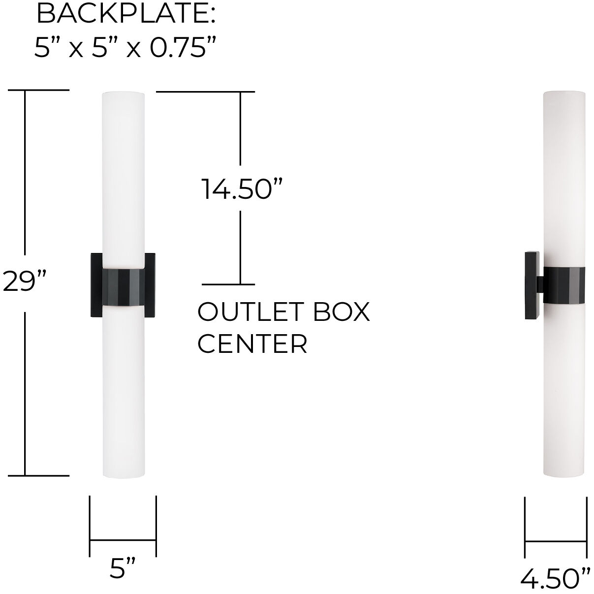 Sutton 2 Light 5 inch Matte Black Sconce Wall Light