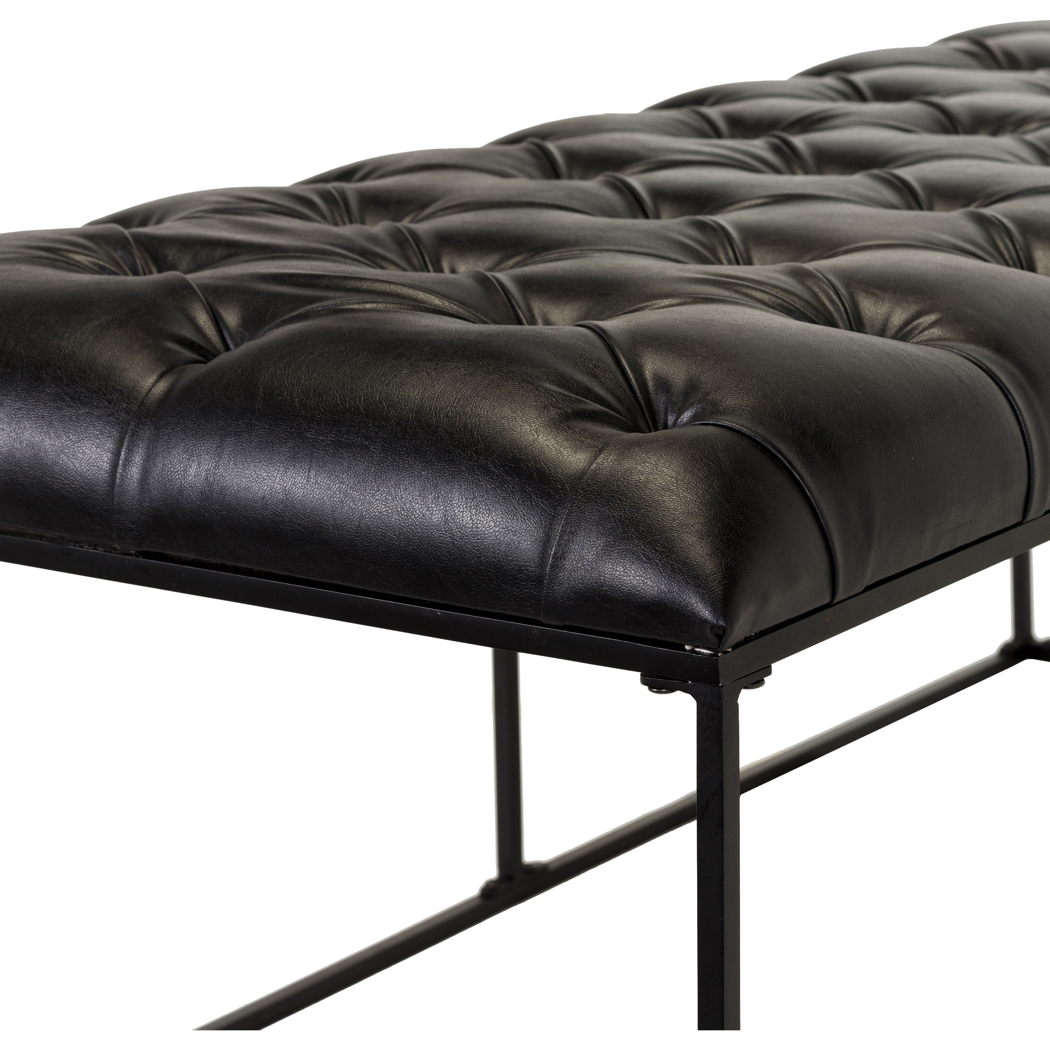 Savoy Black Upholstered Bench