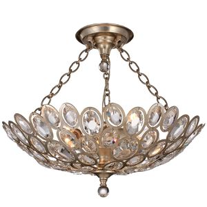 Sterling 3 Light 20.25 inch Distressed Twilight Semi Flush Ceiling Light