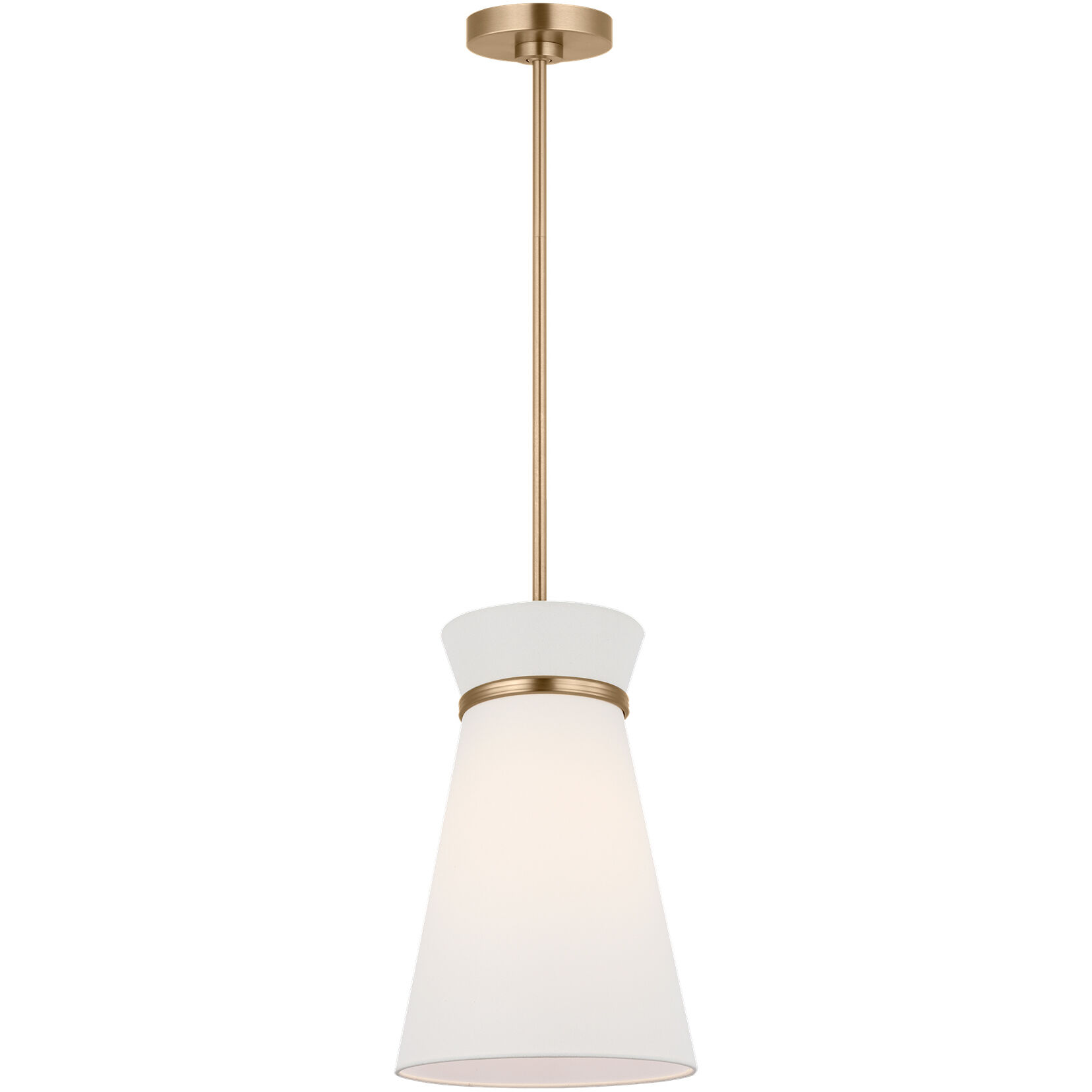 Fynn LED 9.75 inch Satin Brass Pendant Ceiling Light