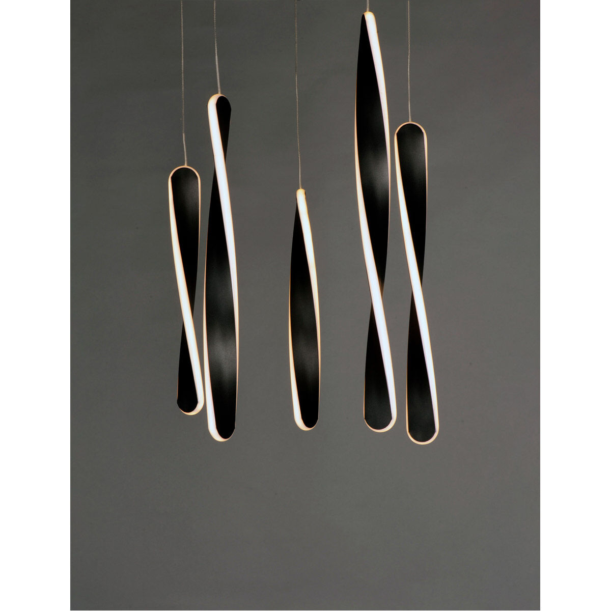 Pirouette LED 16 inch Black Multi-Light Pendant Ceiling Light