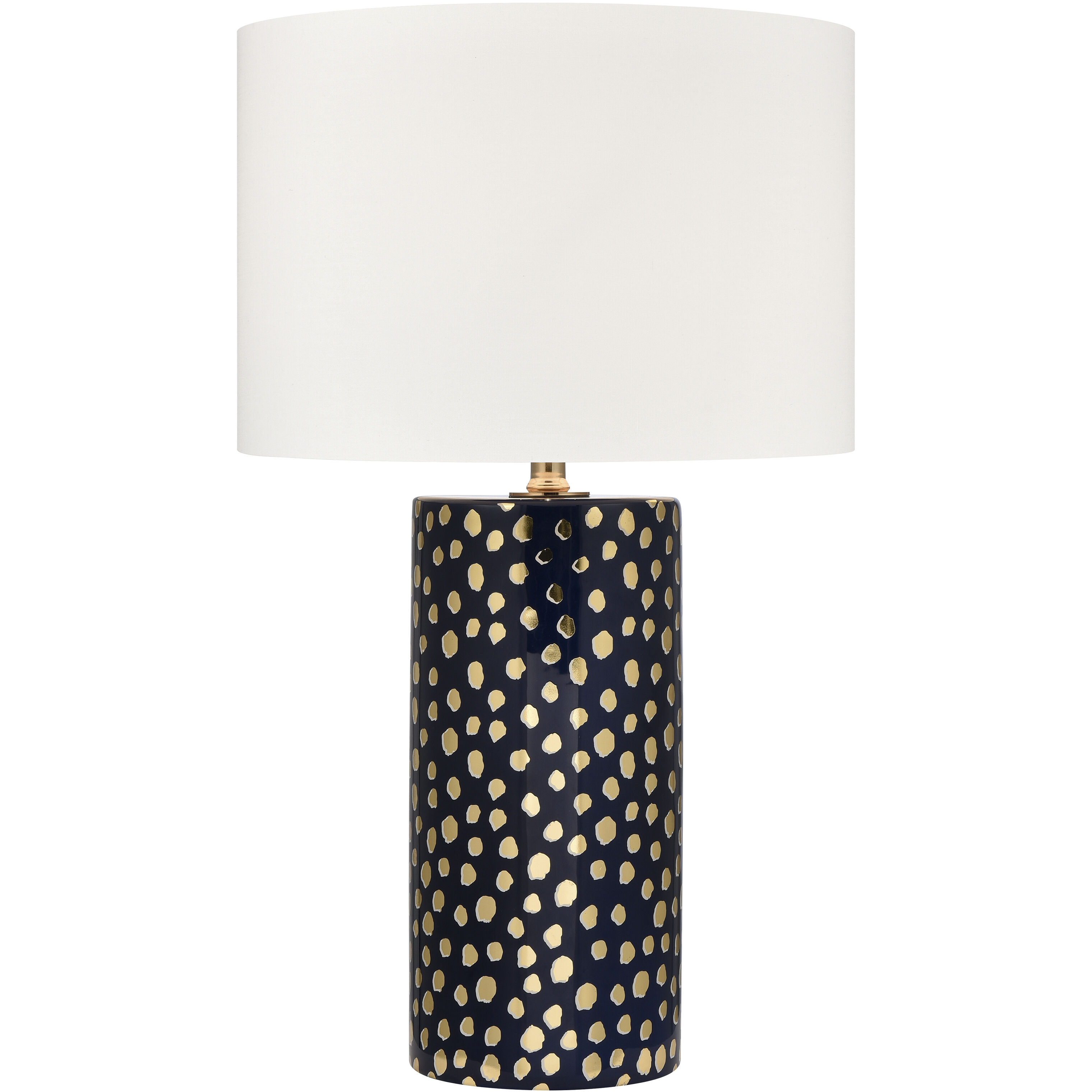 Signe 26 inch 150 watt Navy with Gold Table Lamp Portable Light
