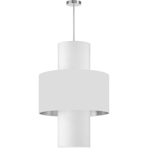 Patrona 4 Light 22 inch Polished Chrome Pendant Ceiling Light in Black/Silver Jewel Tone