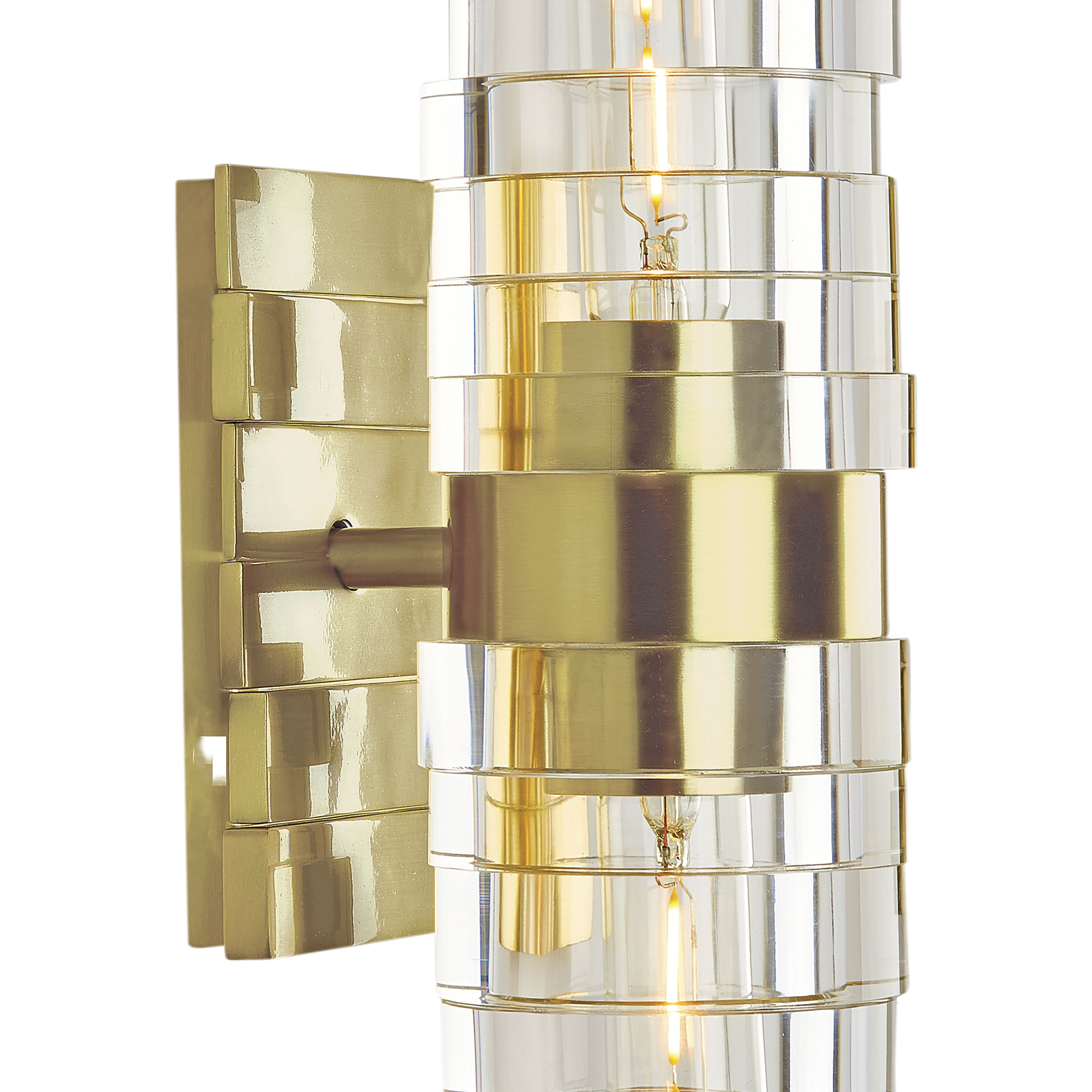 Murano Sconce Wall Light in Satin Brass