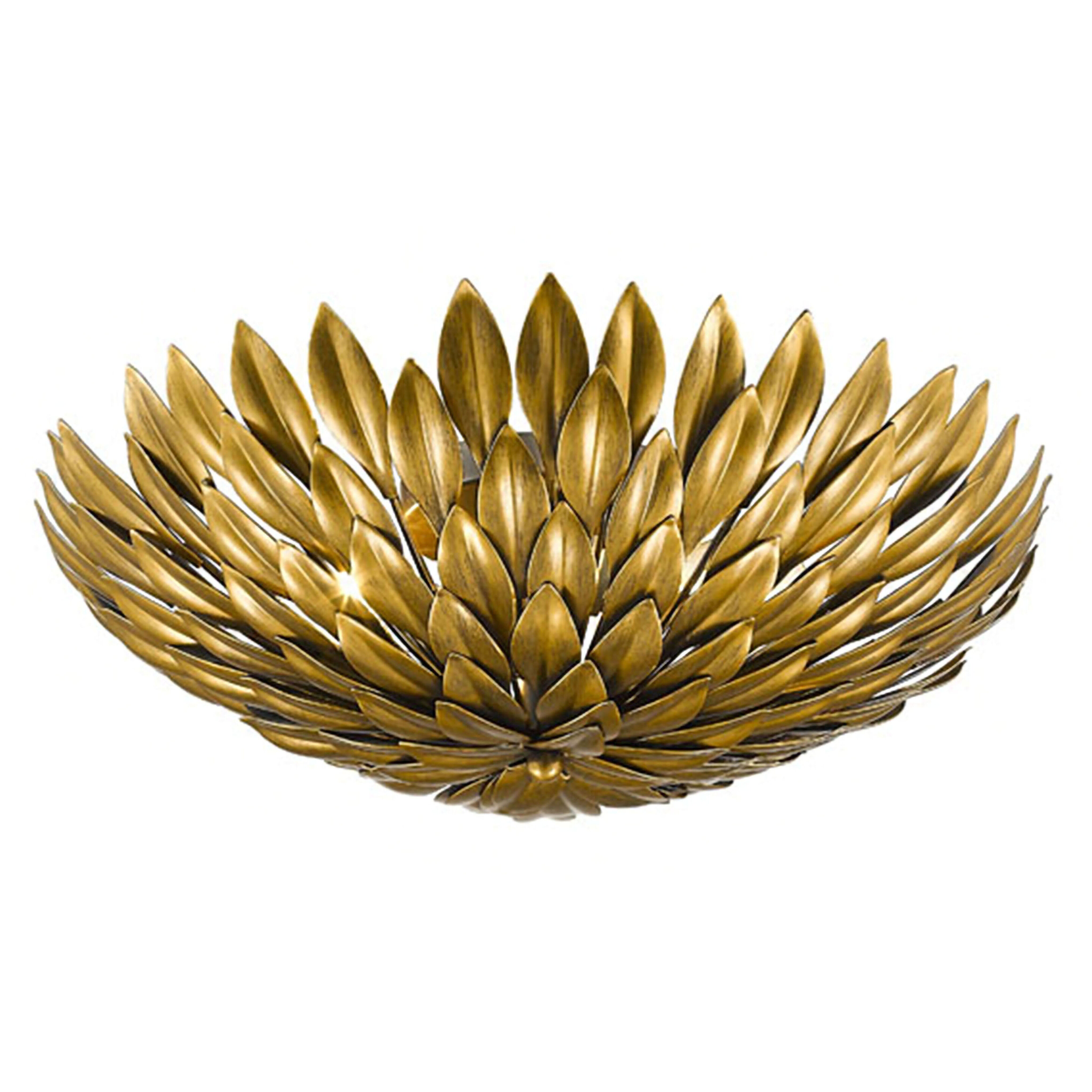 Canada 3 Light 18 inch Gold Flush Mount Ceiling Light