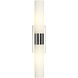 Empire 2 Light 24.75 inch Polished Nickel Bath Vanity Light Wall Light in Matte White Glass