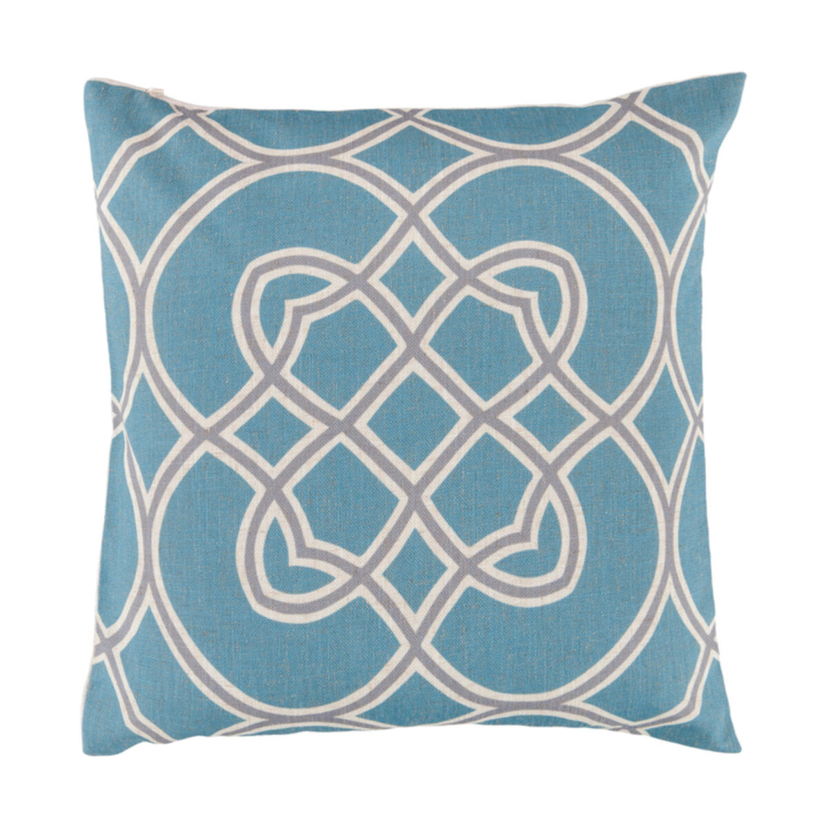 Teal and gray decorative pillows top