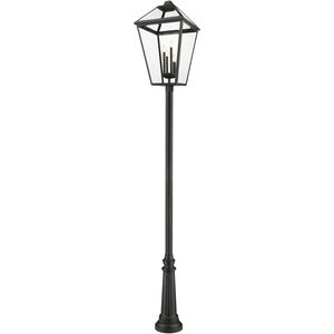 Talbot 4 Light 128.75 inch Black Outdoor Post Mounted Fixture