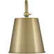 Blake LED 8 inch Lacquered Brass Sconce Wall Light