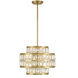 Renzo 3 Light 16 inch Warm Brass Pendant Ceiling Light