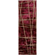 Graph 96 X 30 inch Burgundy, Camel Rug