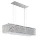 Sarella 13 Light 36.5 inch Polished Stainless Steel Linear Pendant Ceiling Light in Heritage