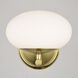 Sloane LED 8.25 inch Satin Brass Bathroom Light Wall Light in 1