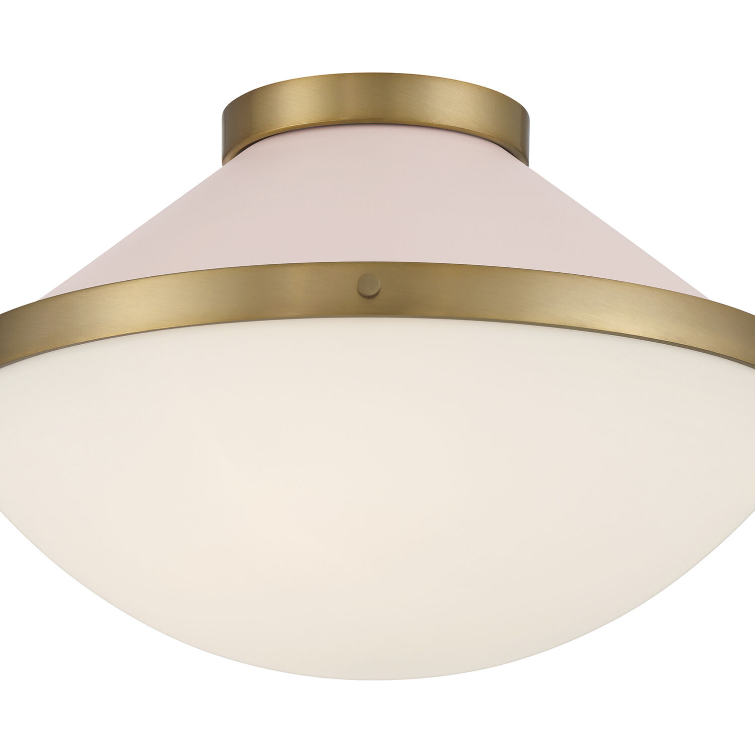 Xander 2 Light 16.25 inch Vibrant Gold Flush Ceiling Light in Vibrant Gold and Blush