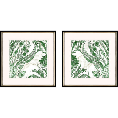 Florals Collection Green Framed Art