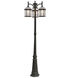 Wentworth 3 Light 79 inch Black Gold Outdoor Pole Light