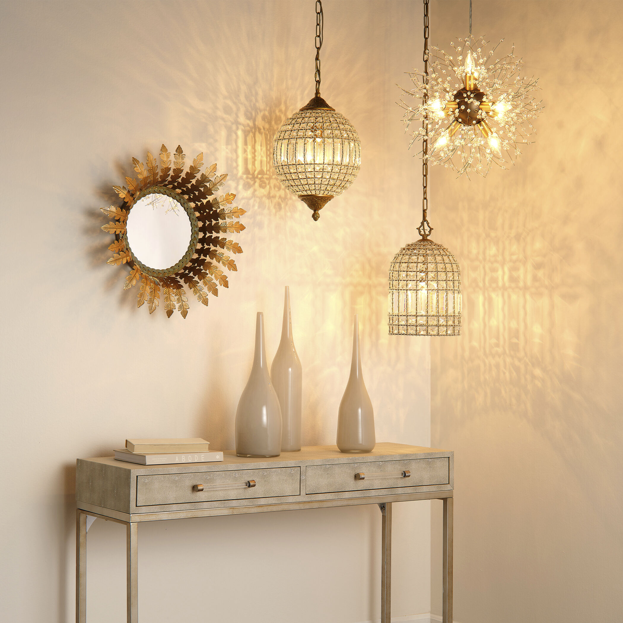 Antique gold pendant light hotsell