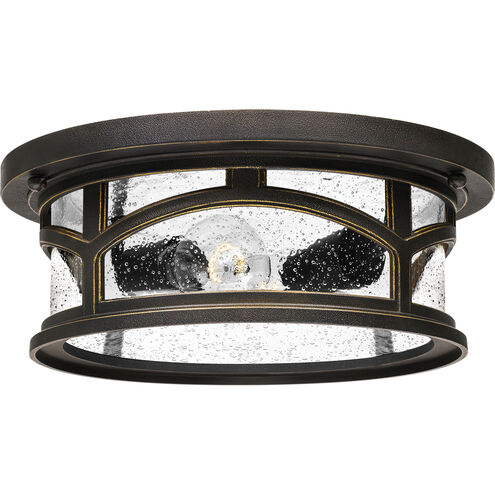 Marblehead 2 Light 13 inch Palladian Bronze Outdoor Flush Mount