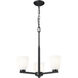 Naya 3 Light 19.25 inch Matte Black Chandelier Ceiling Light