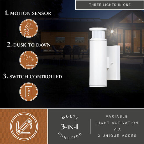 Chiasso Textured White Outdoor Motion Sensor