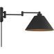 Traditional 1 Light 10 inch Matte Black Wall Sconce Wall Light