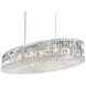 Plaza 24 Light 48 inch Polished Stainless Steel Linear Pendant Ceiling Light in Optic
