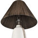 Kirkover 26 inch 9 watt White Glazed with Brown Table Lamp Portable Light