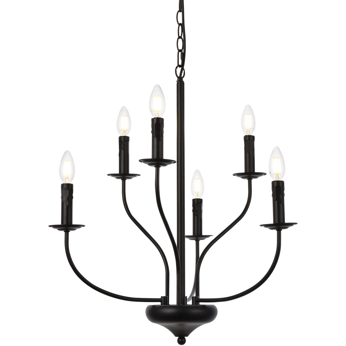 Westley 6 Light 24 inch Black Pendant Ceiling Light