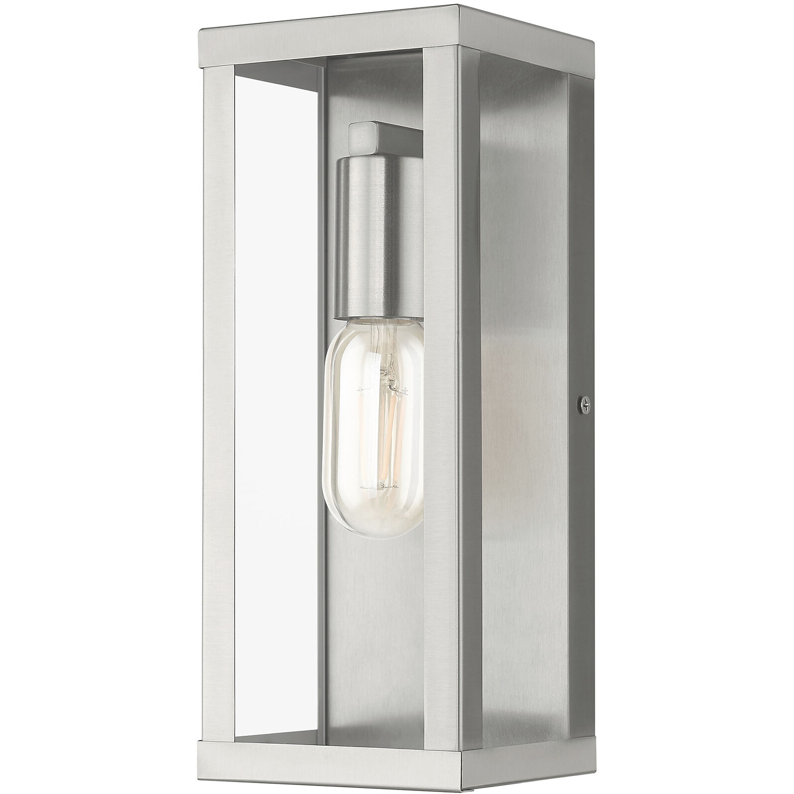 Gaffney 1 Light 11 inch Brushed Nickel Outdoor Wall Lantern, Medium