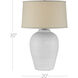 Dashwell 30 inch 150 watt White Table Lamp Portable Light