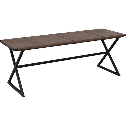 Elon Vintage Cognac Leather Bench