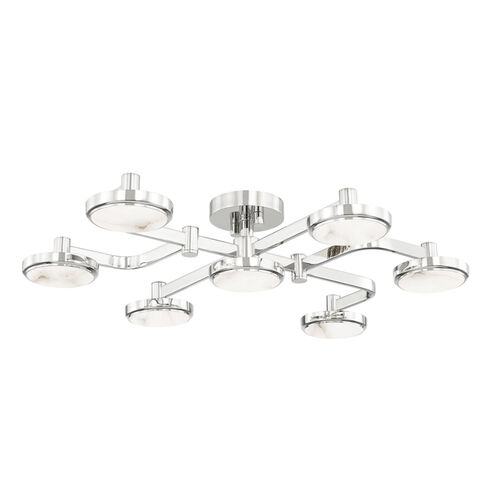 Meander LED 29 inch Polished Nickel Semi Flush Ceiling Light