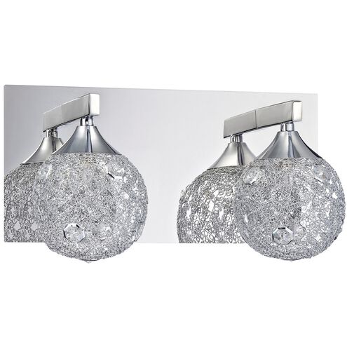 Solaro 4 Light 12 inch Chrome Vanity Light Wall Light
