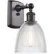 Ballston Castile LED 6 inch Oil Rubbed Bronze Sconce Wall Light in Clear Glass, Ballston