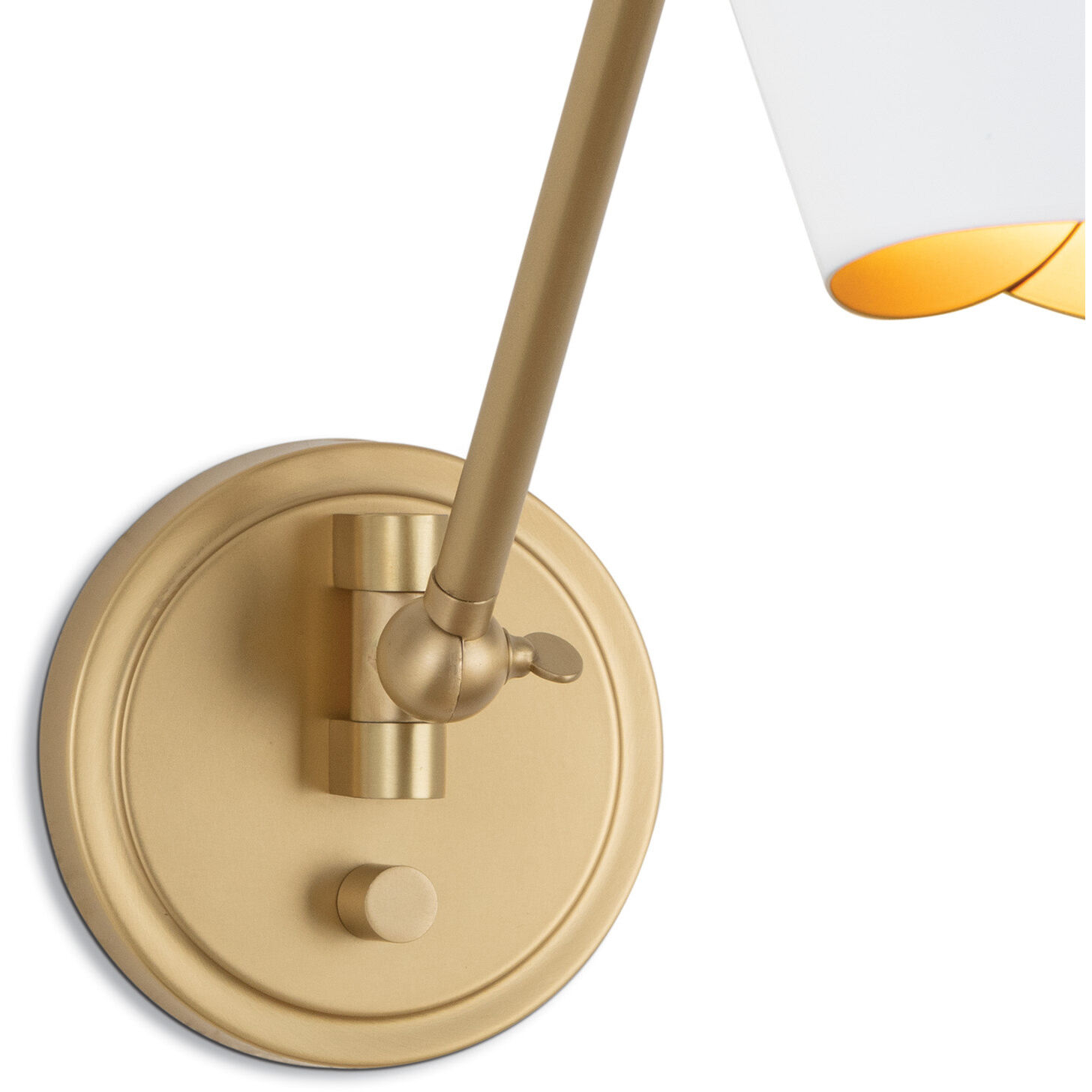 Vest 1 Light 5 inch White and Natural Brass Sconce Wall Light