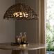 Lotus 3 Light 33 inch Antique Brass Pendant Ceiling Light