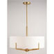 Surrey LED 22 inch Natural Brass Chandelier Ceiling Light