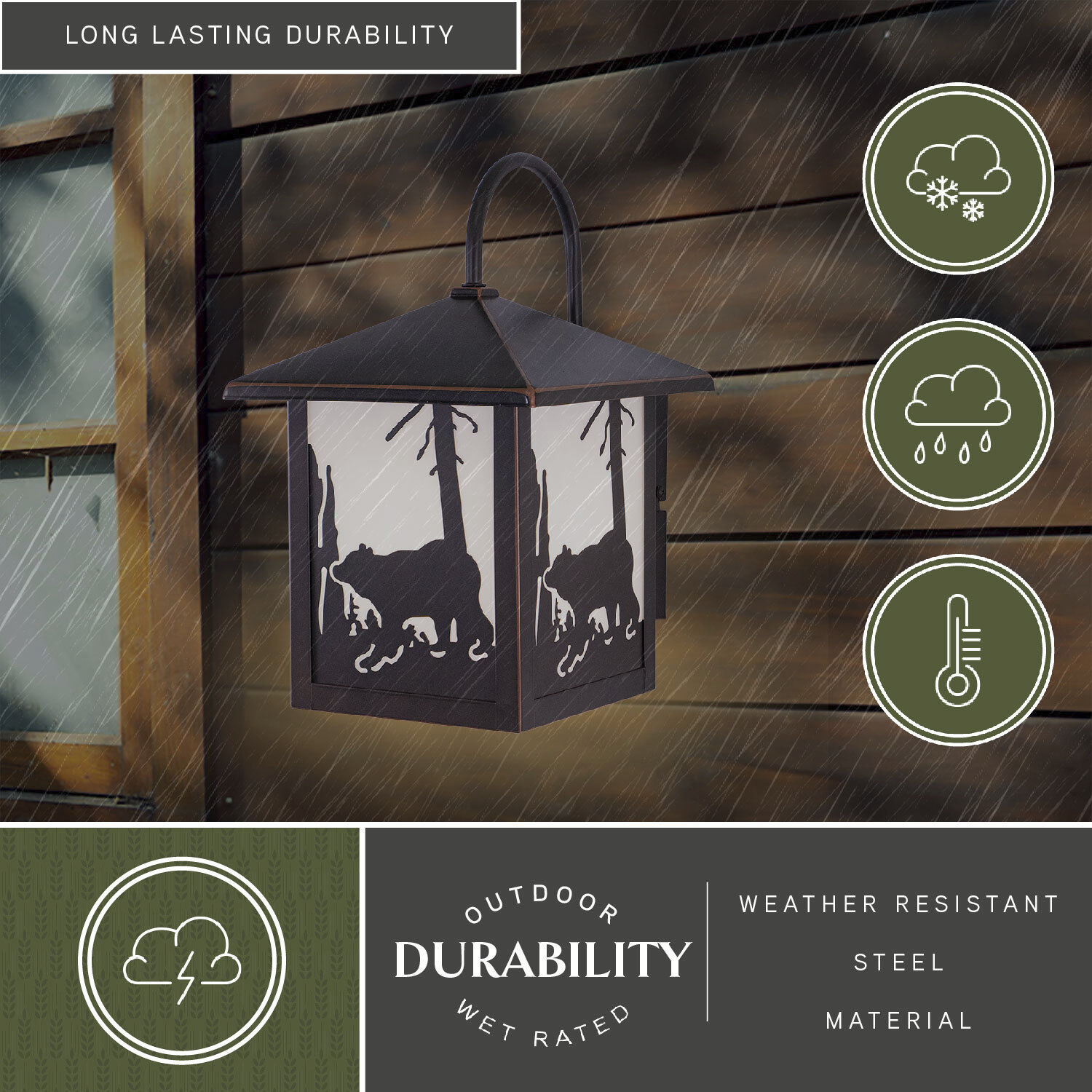 Bozeman LED 12.5 inch Burnished Bronze Outdoor Wall